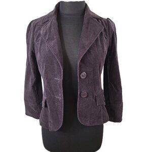 Vintage Costa Blanca Purple Cotton Corduroy Utility Blazer Jacket Sz M  Casual
